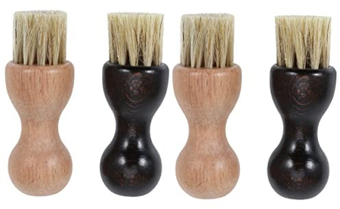 DEARMAMY Bürste Schuhe 4 Stück Multifunktionale Schuhbürste Shoe Brush Schuhbürsten Teppichreinigungsbürste Limpiador De Alfombras De Casa Teppichreiniger Schuhe Schuhe Reinigen Hölzern