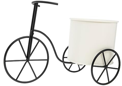 Milisten Support à Bicyclette Vélo Vertical Décor De Plantes Porte-vélo pour Plantes Vélo D'intérieur Support Vélo Pots De Fleurs pour Plantes D'intérieur Planteur De Vélo Blanche Fer Forgé