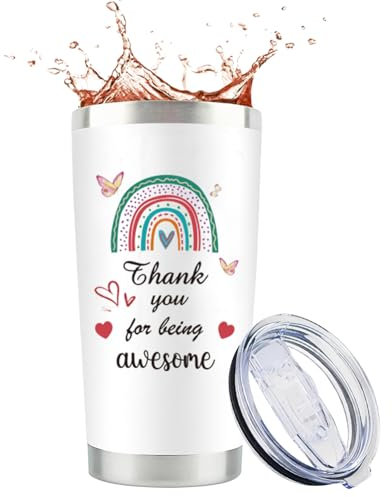 VivaJoy Thank You Gifts for Women - Thank You Gifts Stainless Steel Tumblers 20oz, Appreciation Present for Teachers, Women, Men, Best Friends, Colleagues, Mum, Dad, Sister, Employee