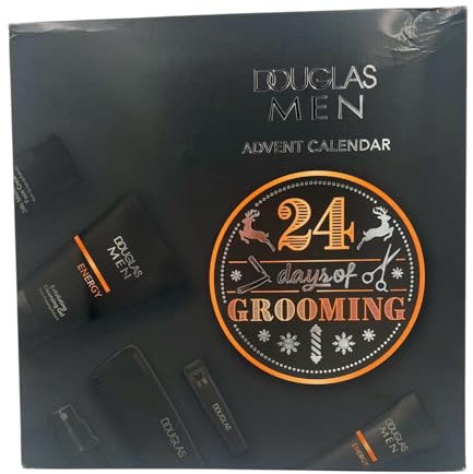 Douglas Herren Adventskalender 2024 mit hochwertigen Beauty-Produkten für Männer, Weihnachtskalender mit einem Warenwert von 140€. 24 Pflegeprodukte für den Mann.