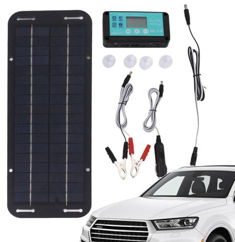 Chargeur de panneau solaire de voiture-chargeur de batterie solaire Portable RV 12V/24V avec contrôleur, chargeur de batterie de voiture solaire étanche | Kit de chargement de panneaux solaires pour v