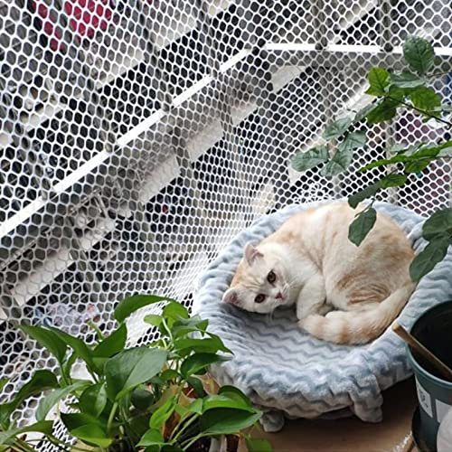 GENSNRY Maschennetz für Balkonzäune/Tierschutznetz, Käfigschutz für Haustiere, Katzen und Hunde mit Kabelbindern, Multifunktionsnetz zur Unterstützung von Kletterpflanzen (Size : 1X5m/3.5X16.5ft)