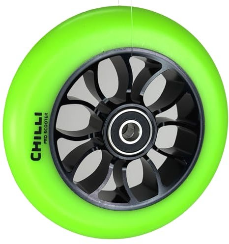 Chilli Pro Stunt-Scooter Rolle spoked Reaper Grim 110mm Schwarz/PU Grün