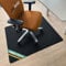 OfficeMarshal Bodenschutzmatte 100x120cm Bürostuhl Teppich Unterlage schwarz für Hartböden - Schützt Fliesen Parkett + Laminat vor Bürostuhl, Fitnessgeräten und herunterfallenden Gegenständen (Viking)