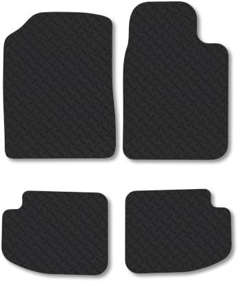 Fits Toyota Yaris (1999-2006) [3 Door] 5mm Rubber Car Mats | Heavy Duty Rubber Tailored Fit Floor Mats Full Coverage Durable Waterproof Accessories Easy Clean Anti Slip Made in the UK