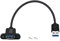 HuaLiSiJi Câble de Montage sur Panneau USB 3.0 Mâle vers Femelle 5Gpbs Rallonge Câble USB 3.0 pour Clavier, Imprimante, Disque Dur (Noir, 0.3 m)