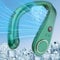 Neck Air Conditioner-Best Portable Neck Fan with Cooling Plate,5500Mah Long Battery Personal Body Fan with Digital Led Display,Strong Airflow Cooling Fans To Wear Round Neck for Summer Holiday Green