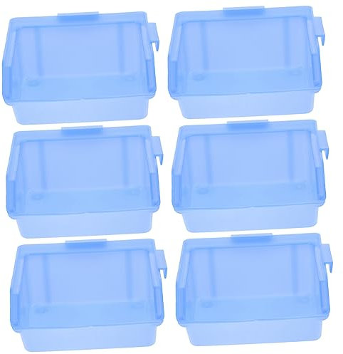 HOMSFOU 6 Stück Lager-Aufbewahrungskörbe, modulare Teilebox für effiziente Garage, stapelbar und stapelbar, Design für Gegenstände und Hardware-Aufbewahrung