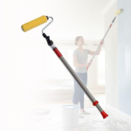 EnweMahi Self-Priming Roller Brush Machine, Suction-Type Paint Roller Machine, Latex Roller Brush Machine, for Shopping Mall Decoration and Construction Site Wall Painting