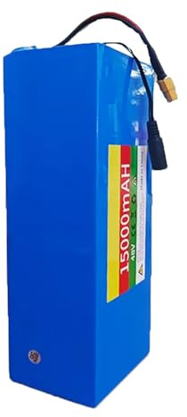 Batteria Ebike 48V 15Ah, Batteria Litio Bici Elettrica Impermeabile PVC BMS incorporato per 800W 500W 350W 250W Motore Bicicletta elettrici e monopattini 48V 15Ah,XT60+DC