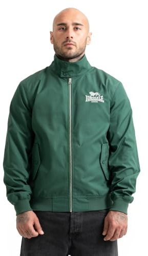 Lonsdale Herren-Bomberjacke, Freizeitjacke aus Baumwollmischung | Stehkragen,lange Ärmel mit gerippten Bündchen,schmale Passform mit Reißverschluss vorne,ideal für Reisen,Freizeit &den Alltag