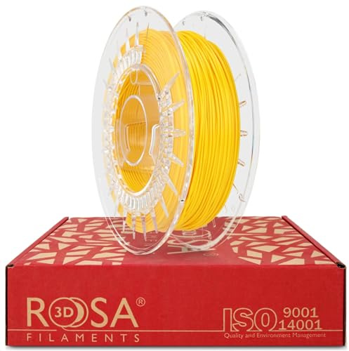 ROSA3D TPU Filament 1.75 mm für 3D Drucker, Gelb Spule 0,5kg, Flex 85A
