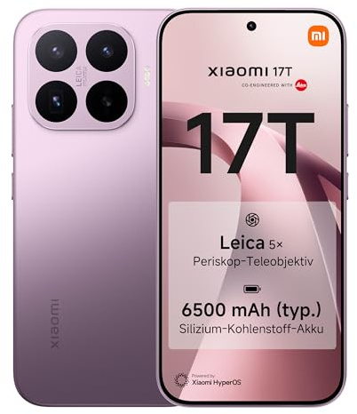 XIAOMI 17T, Smartphone 12+256GB, Violet, Teleobiettivo Leica 5x
