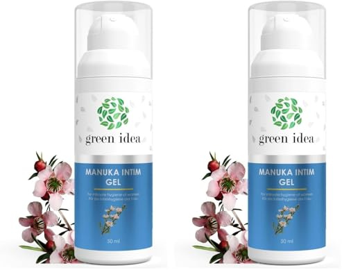 Green idea - Intimpflege Damen Manuka Gel - 100% seifenfrei – gegen Geruch im Intimbereich - bei Juckreiz - deutliche antibakterielle Wirkung - auch für Männer - pH-neutral (Packung mit 2)