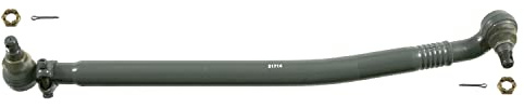 febi bilstein 21714 Lenkstange mit Kronenmuttern und Splinten, vom Lenkgetriebe zur 1. Vorderachse, 1 Stück