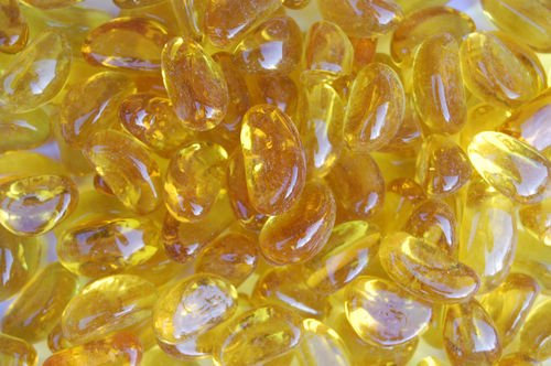 1.4kg Glass Pebbles Nuggarts Stone (Yellow)