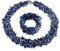 Bling Jewelry Große Breite Klobige Blaue Lapis Stein Chips Aussage Bib Halskette Für Frauen Kragen Stretch Armband Für Frauen Set 18 Zoll