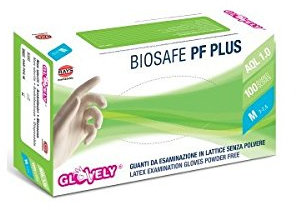 Guanti monouso in lattice senza polvere Biosafe PF Plus - 100 pz. - XL - 9/9.5