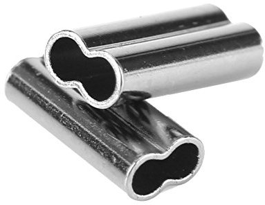 VGEBY Angelschnur Klemmhülsen 100 Stücke Doppel Ärmel Kupferrohr Anschlüsse 1/1,2/1,4/1,6/1,8 / 2mm(2.0mm*10mm)