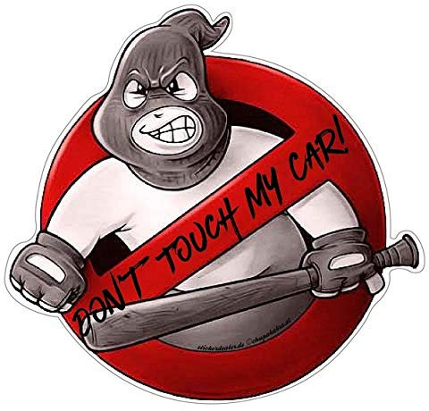 Don't Touch My Car! Aufkleber Sticker Autoaufkleber JDM Tuning Oldschool Hardcore Baseballschläger Auto LKW