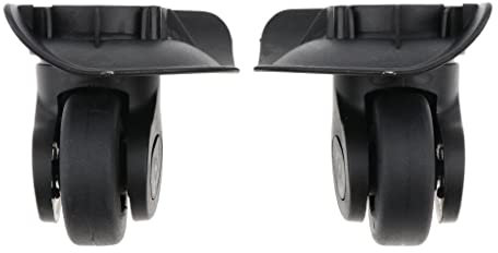 MagiDeal Paire Roues de Valise Pièce de Rechange Fixe roulettes de Remplacement - Accessoire de Bricolage Bagage/Valise - E, Noir