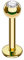 Piersando Piercing Stab Stecker Kugel mit Kristall Lippen Labret Lippenpiercing Ohr Tragus Ohrpiercing Helix Nase Intim Zungen Nasen Gold 1,2mm x 8mm x 3mm