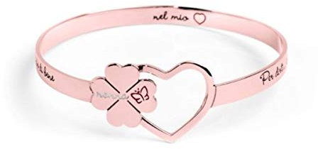 Bracciale MARLU' Rigido per Nonna Quadrifoglio Rose' 15BR036R