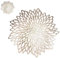 Snowkingdom - Set di 6 tovagliette rotonde in vinile metallizzato dorato, in plastica laminata, decorazione per tavolo da pranzo, motivo: foglie