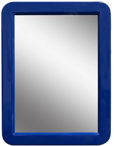 CEREM Spindspiegel Magnetisch für Jungen oder Mädchen Schließfach, Marineblau, 12,7 x 17,8 cm – Echtglas Magnetspiegel für Schulspind, Büro, Zuhause