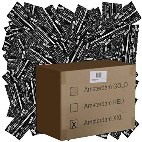 Amsterdam XXL 100 extra große Kondome, Profi-Kondome, Kondome für Heavy User, Beutelware, Kondomvorrat