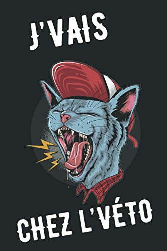 J'VAIS CHEZ L'VÉTO: Carnet de santé pour consultation vétérinaire | Taille idéale : 120 pages | Suivi médical pour votre chat, chaton ou animal de compagnie | Dossier Félin