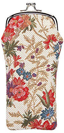 Signare Tapestry Arazzo Porta Occhiali, Custodia Occhiali, Custodia Occhiali da Sole, Portaocchiali per Donna con disegni delle collezioni V&A (Flower Meadow)