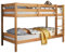 Stella Trading MORITZ Hochbett mit Leiter & zwei Liegeflächen 90 x 200 cm - Platzsparendes Kinder Etagenbett aus massiver Kiefer, natur - 97 x 140 x 207 cm (B/H/T)