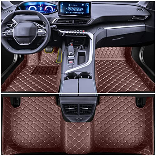 Muchkey Auto Fußmatten Set für ML-Class AMG 2008-2012 Fussmatten All-Schutz Leder wasserdichte Auto Zubehör Kaffee