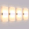 Klighten 4er LED Wandleuchte Innen 12W Wandlampe Acryl Wandbeleuchtung Modern für Wohnzimmer Schlafzimmer Treppenhaus Flur Warmweiß 3000K, 780 Lumen