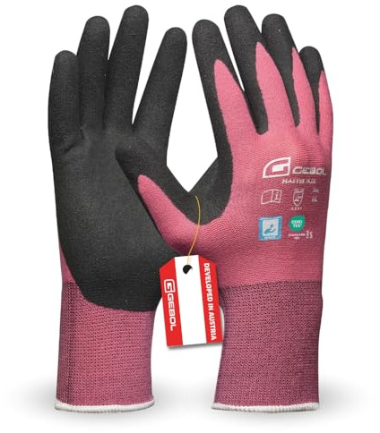 Gebol Master Flex Lady Arbeitshandschuhe, Gr. 8/M, Nitril-Grip, Damen | Für Werkstatt, Bau & Industrie, sicherer Halt bei jedem Griff, feines Tastgefühl, angenehme Passform, elastischer Bund