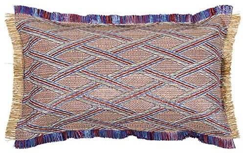 PAD - Tulum - Kissenhülle, Kissen, Zierkissen - Rot Aqua - Maße: 30 x 50 cm - ohne Füllung