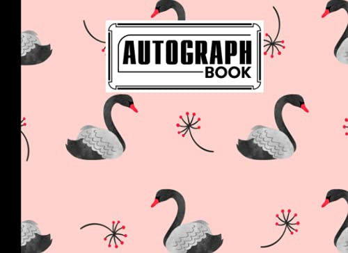 Autograph Book: Swans Cover | Memory Book, Signature Celebrity Memorabilia Album Gift, Size 8.25 x 6 By Klara Wolter