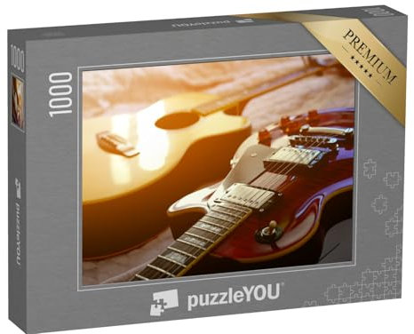 puzzleYOU: Puzzle 1000 Teile „E-Gitarre und Akustikgitarre“ – aus der Puzzle-Kollektion Musik, Menschen
