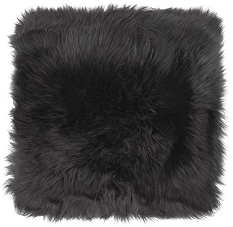 Sitzkissen aus Lammfell Farbe schwarz, Größe 40x40 cm