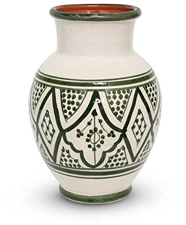 Marokkanische Vase Grün Nakhil Ø 19 x 26cm | Safaary