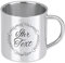 STEMPEL-FABRIK – personalisierbarer Edelstahlbecher mit Namen – Motiv Blumenkranz – Für Rechtshänder – gravierter Kaffeebecher doppelwandig – tolle Geschenkidee für Outdoor-Aktivitäten