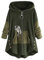 Wrst Bhvr Hoodie,Strick Jacken Kapuzenpulli Pulli Vintage Hoodie Bedrucken Lassen Polopullover Damen Sweatshirt Mit Kurzem Reißverschluss Roter Pullover(Grün,M)