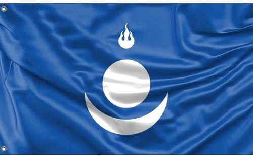 Flagge des Mongolischen Reiches | Einzigartiger Designdruck | Hergestellt in der EU (90 x 150 cm)