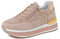 QUEEN HELENA Baskets Sneakers Plateforme Femme X28 61 Rose, 39 EU