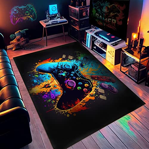Gaming Rug - Game Room Rug for Boys Bedroom, Gamer Carpet for E-Sports Game Room or Living Room 36x24inches