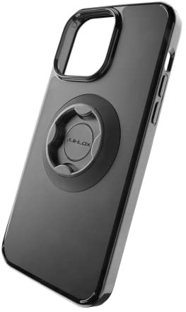 Interphone - Spezielle iPhone 14 PRO MAX-Hülle für Quiklox-Lenker oder Spiegelvorbauten - QUIKLOX Modular System - Motorrad Handyhalter - Schnellverschlusshaken