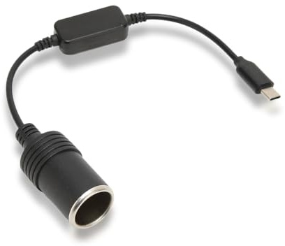 USB C To Car Cigarette Lighter Cable Converter, 12V Male Plug Cigarette Lighter Adapter PD To Car Cigar Socket Female Power Cable Work with USBC Charger Vehicle Electrical Devices Driving Recorder
