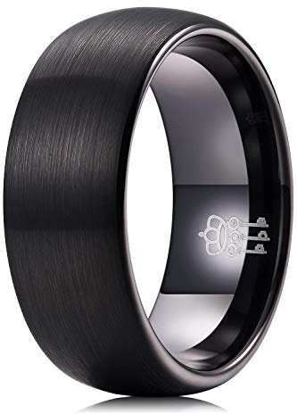Three Keys Jewelry Wedding Bands for Men & Women – Titanium & Tungsten Rings in Silver, Rose Gold, or Black – 2mm / 4mm / 6mm / 8mm, Brushed or Polished Comfort Fit, Unique Infinity Design