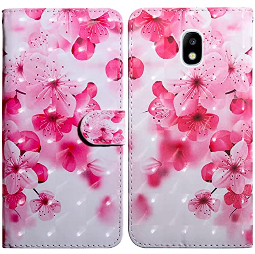 Rapuled Kompatibel mit Samsung Galaxy J5 2017/J530 Hülle, Handyhülle für Samsung J5 2017/J530, Leder Wallet Magnet Etui Schutzhülle Lederhülle Klapphülle Tasche Flip Book Case Cover (Blume 2)